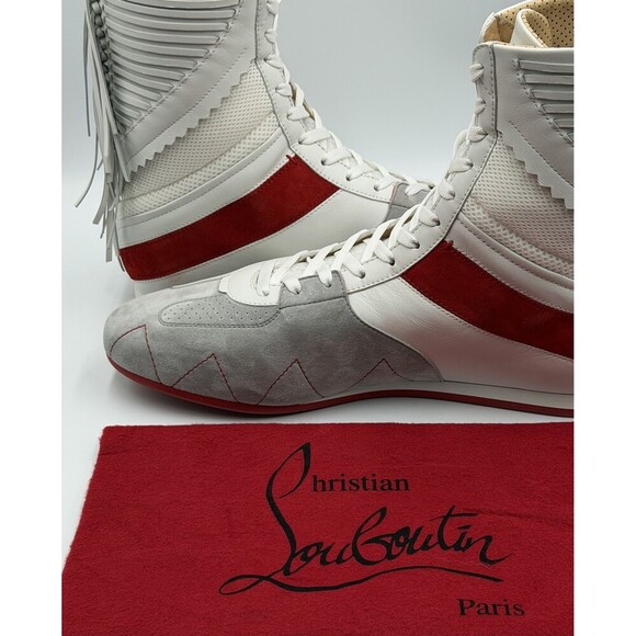 AUTHENTIC CHRISTIAN LOUBOUTIN Suede Knock-Out Boxing Sneakers (44 EU; 11 US) main image 12